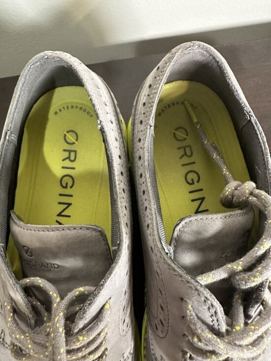 Cole Haan Zerogrand OG Wingtip Oxford Golf Shoes Waterproof Grey Neon Mens 8 main image 14